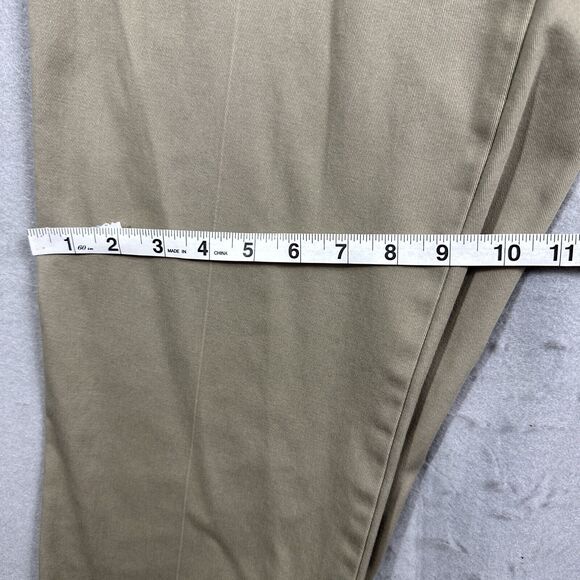 Savane Mens Straight Fit Flat front Khaki Dress Pants 36x32 - Picture 5 of 10